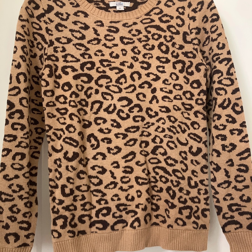 Women’s Croft & Barrow Leopard Print Sweater XS